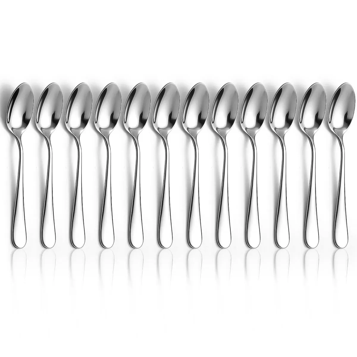 Demitasse Espresso Spoons, 12-Piece Stainless Steel Set, 4.7-Inch (4-Pack)